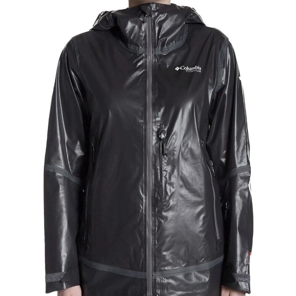 NEW $425 Columbia Titanium Women's OutDry Ex Diamond Snow Shell Jacket S M Black